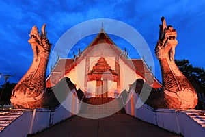 The scenery of Wat Phumin Buddhist temple photo