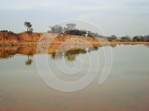Scenery of water with reflection