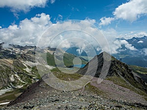 Scenery on the way down the Piz Nair photo