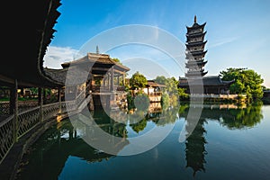 scenery of wuzhen in zhejiang, china