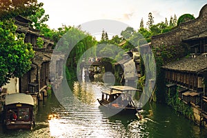 scenery of wuzhen in zhejiang, china