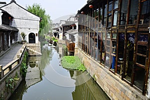 The scenery of Yuehe ancient town at Jiaxing, China.