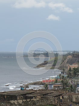 Scenes of the Caribbean shoreline from the Fortress del Morro