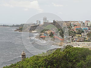 Scenes of the Caribbean shoreline from the Fortress del Morro