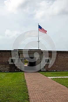 Scenes at Fort Moultrie on Sullivan`s island photo
