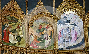 Scenes of the Gospel in Salamanca Old Cathedral photo