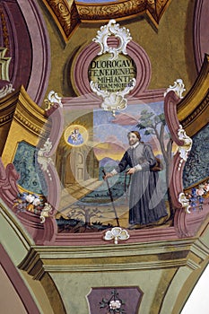 Scenes from the life of Saint Ignatius of Loyola, image on church ceiling