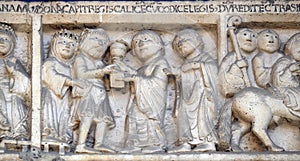 Saint Geminianus receives the gift of the Byzantine emperor Jovian photo