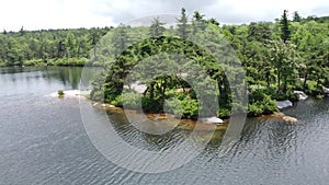 Scenic Aerial view of Awosting lake in Minnewaska State Park