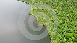 Scenic Aerial view of Awosting lake in Minnewaska State Park