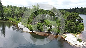 Scenic Aerial view of Awosting lake in Minnewaska State Park