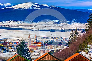 Winter landscape in Kupres, Easterm Europe.