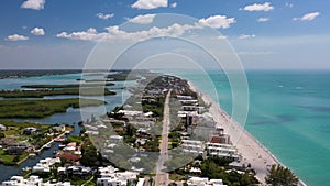 Scenic aerial view of the Manasota Key Island in Englewood, Florida