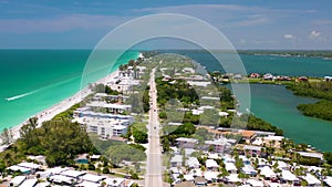 Scenic aerial view of the Manasota Key Island in Englewood, Florida