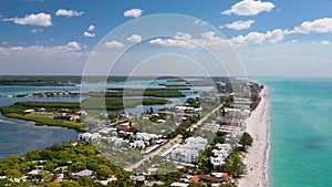 Scenic aerial view of the Manasota Key Island in Englewood, Florida