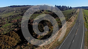 Scenic aerial view of New Zealand farm