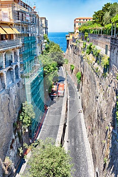 Scenic aerial view of Sorrento, Italy