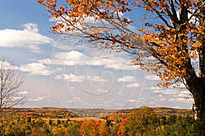 Scenic autumn foliage Maine photo