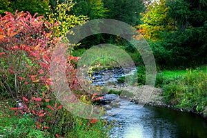 Scenic autumn landscape in Pennsylvania photo