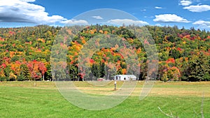 Scenic autumn landscape in Rural Vermont