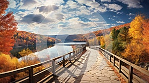 scenic autumn scene panorama landscape