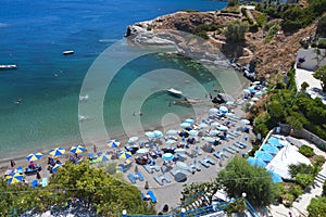 Scenic beach at Crete island in Greece