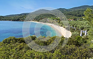 Scenic beach at Halkidiki in Greece photo