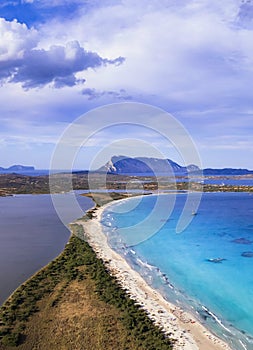 Scenic Beaches of Sardinia Sardegna island. La Cinta. Italy