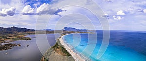 Scenic Beaches of Sardinia Sardegna island. La Cinta. Italy