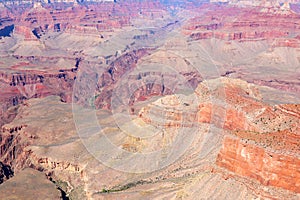 Scenic beautiful view of the Grand Canyon from above.