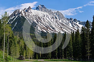 Scenic Beauty of Colorado. Mt.Sneffels in Spring Time