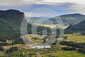 The Scenic Beauty of the Colorado Rocky Mountains. The View From the Summit of Wolf Creek Pass