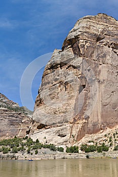 The Scenic Beauty of Colorado. Steamboat Rock on the Yampa River in Dinosaur National Monument