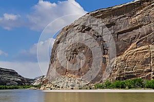 The Scenic Beauty of Colorado. Steamboat Rock on the Yampa River in Dinosaur National Monument