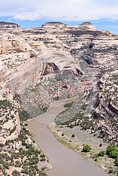 The Scenic Beauty of Colorado. Wagon Wheel Point on the Yampa River in Dinosaur National Monument