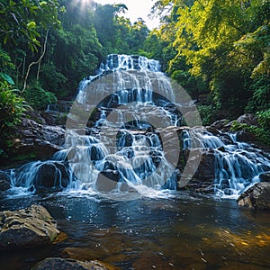 Scenic beauty Namtok Salatdai waterfall, a small wonder in Thailand