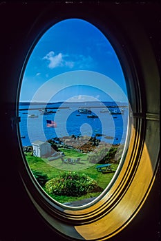 Oval Window Out To The Maine Coast