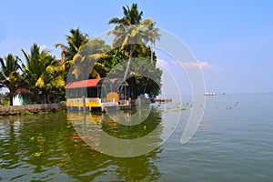 Scenic boat jetty used for public transport