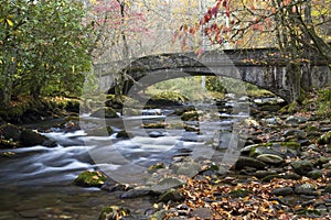 Scenic Bridge in Great Smoky Mountains NP