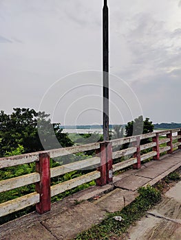 Scenic bridge view of river