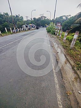 Scenic bridge view of river
