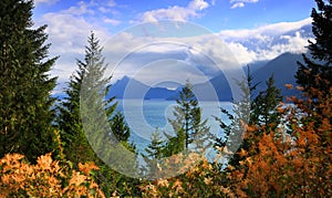 Scenic British Columbia landscape from high way 99