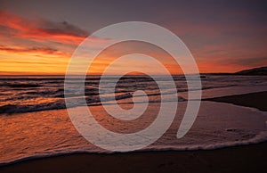 Scenic Cambria California Beach Sunset