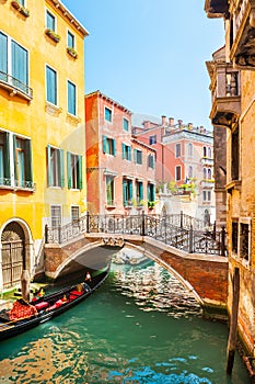 Scenic canal in Venice, Italy.