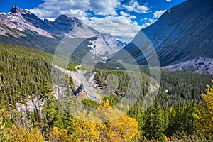 Scenic canyon in  Banff National Park