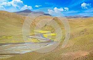 Scenic Chilean Andes near San Pedro de Atacama desert, a popular travel destination