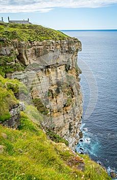 Scenic cliffs in Dunnet Head, in Caithness, Scotland.