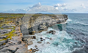 Scenic cliffs of Inishmore, Aran Islands, Ireland