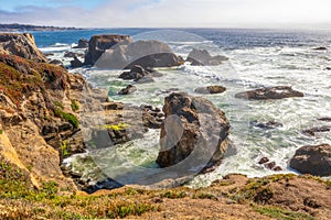 Scenic coastal landscape in Pomo Bluffs Park photo