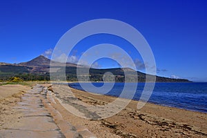 Scenic Coastal View of Island of the Firth of Clyde, Scotland